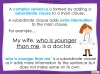 Complex Sentences - Year 5 and 6 Teaching Resources (slide 5/18)